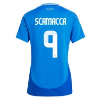 Camisa de time de futebol Itália Gianluca Scamacca #9 Replicas 1º Equipamento Feminina Europeu 2024 Manga Curta